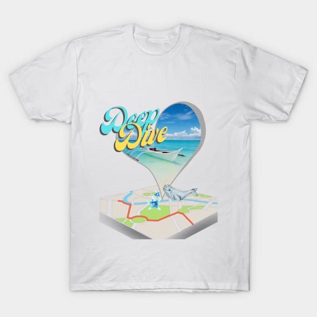 Deep Dive Pin - Travel T-Shirt by AlGenius